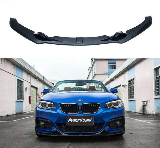 BMW 2 Series M240i 230i (with M-Package bumper) F22/F23 2014 2015 2016 2017 2018 2019 2020 2021 with Aftermarket Parts - Front Lip Pre-preg Carbon Fiber from Karbel Carbon