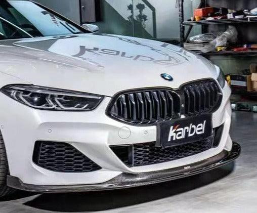 BMW 8 Series M850 840 (With M-Package Bumper) G14 G15 G16 2018 2019 2020 2021 2022 2023 2024 with Aftermarket Parts - Front Lip Pre-preg Carbon Fiber from Karbel Carbon