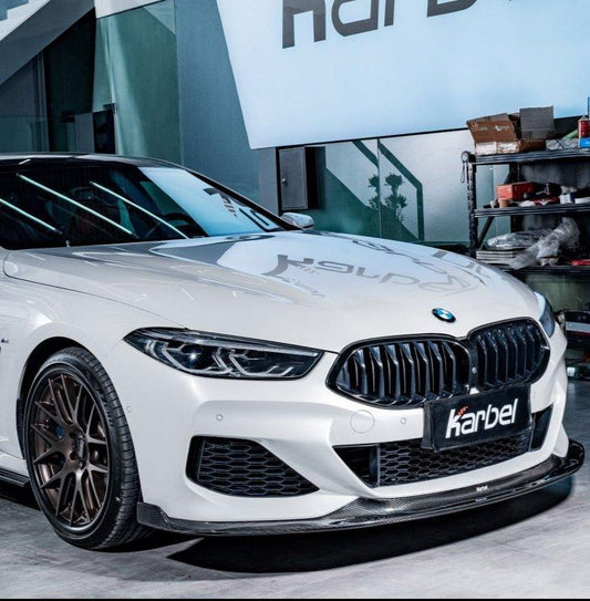 BMW 8 Series M850 840 (With M-Package Bumper) G14 G15 G16 2018 2019 2020 2021 2022 2023 2024 with Aftermarket Parts - Front Lip Pre-preg Carbon Fiber from Karbel Carbon