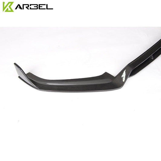 Audi S4 A4 S-line (with s-line bumper, does not fit base model) B9 2017 2018 with Aftermarket Parts - Front Lip Pre-preg Carbon Fiber from Karbel Carbon