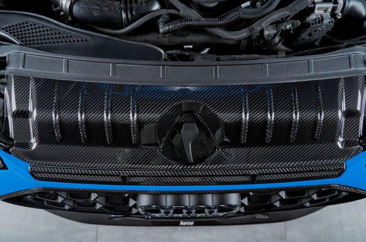 Audi S4 A4 S-line (with s-line bumper, does not fit base model) B9.5 2020 2021 2022 2023 2024 with Aftermarket Parts - Radiator Cooling Plate Pre-preg Carbon Fiber from Karbel Carbon
