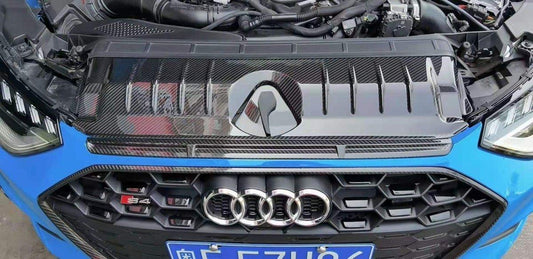 Audi S4 A4 S-line (with s-line bumper, does not fit base model) B9.5 2020 2021 2022 2023 2024 with Aftermarket Parts - Radiator Cooling Plate Pre-preg Carbon Fiber from Karbel Carbon