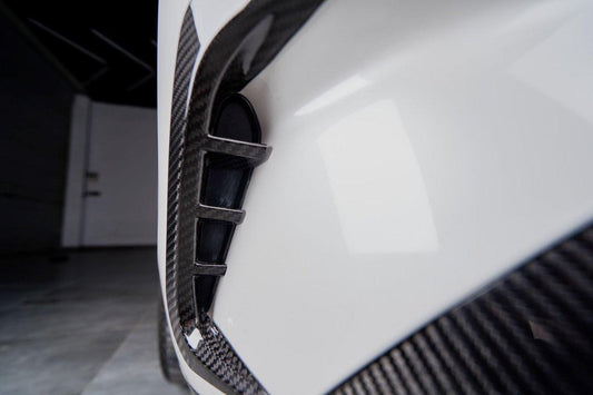 BMW 3 Series 330i (with M-package bumper, does not fit base model) M340i G20 G21 Pre-LCI 2019-2022 with Aftermarket Parts - Rear Bumper Canards Pre-preg Carbon Fiber from Karbel Carbon