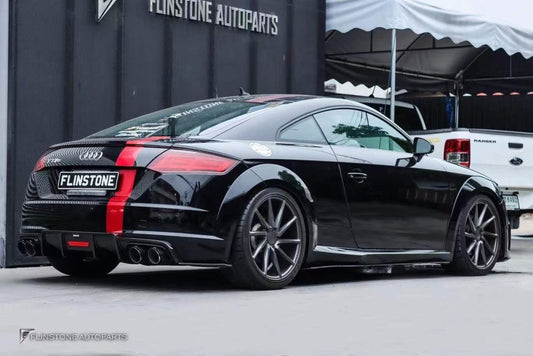 Audi TTS / TT (with s-line bumper) 8S MK3 2015 2016 2017 2018 2019 with Aftermarket Parts - Rear Diffuser & Canards Pre-preg Carbon Fiber from Karbel Carbon