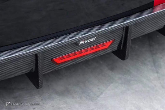 Audi TTS / TT (with s-line bumper) 8S MK3 2015 2016 2017 2018 2019 with Aftermarket Parts - Rear Diffuser & Canards Pre-preg Carbon Fiber from Karbel Carbon
