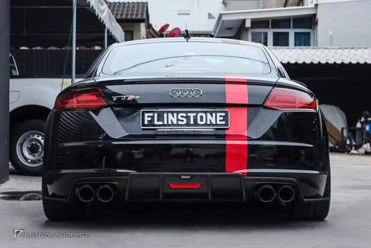 Audi TTS / TT (with s-line bumper) 8S MK3 2015 2016 2017 2018 2019 with Aftermarket Parts - Rear Diffuser & Canards Pre-preg Carbon Fiber from Karbel Carbon