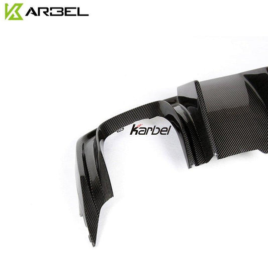 Audi A4 Base Model (does not fit A4 S-line) B9 2017 2018 2019 with Aftermarket Parts - Rear Diffuser Pre-preg Carbon Fiber from Karbel Carbon