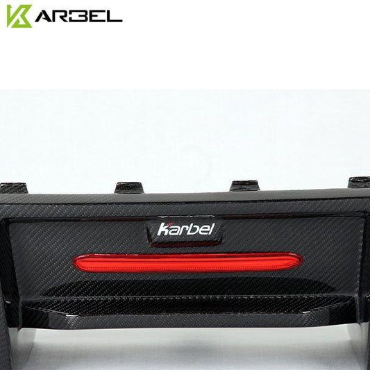 Audi A4 Base Model (does not fit A4 S-line) B9 2017 2018 2019 with Aftermarket Parts - Rear Diffuser Pre-preg Carbon Fiber from Karbel Carbon