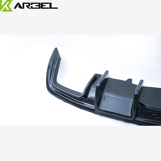Audi A5 (fits base model, does not fit s-line) B8.5 2012 2013 2014 2015 2016 with Aftermarket Parts - Rear Diffuser Pre-preg Carbon Fiber from Karbel Carbon