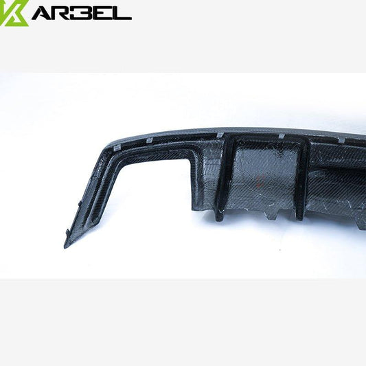 Audi A5 (fits base model, does not fit s-line) B8.5 2012 2013 2014 2015 2016 with Aftermarket Parts - Rear Diffuser Pre-preg Carbon Fiber from Karbel Carbon