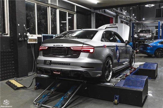 Audi RS3 8V.5 2018 2019 2020 with Aftermarket Parts - Rear Diffuser Pre-preg Carbon Fiber from Karbel Carbon