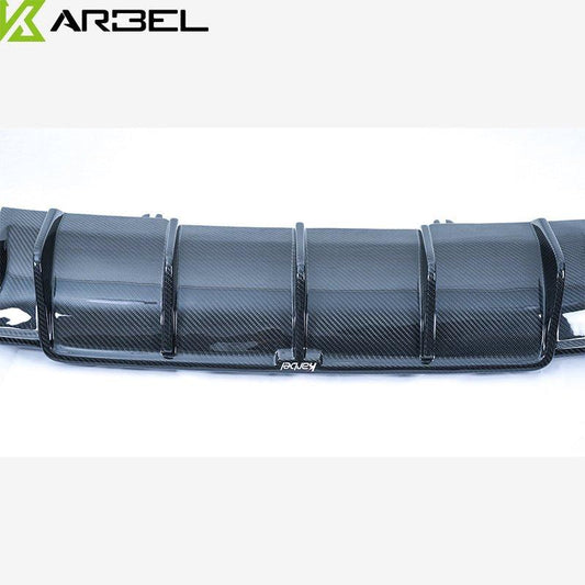 Audi S4 A4 (with S-line bumper, does Audi S4 A4 (with S-line bumper, does not fit base model) B9 2017 2018 2019 with Aftermarket Parts - V1 (With LED Light) & V2 (Without LED Light) Style Rear Diffuser Pre-preg Carbon Fiber from Karbel Carbon
