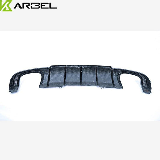 Audi S4 A4 (with S-line bumper, does not fit base model) B9 2017 2018 2019 with Aftermarket Parts - V1 (With LED Light) & V2 (Without LED Light) Style Rear Diffuser Pre-preg Carbon Fiber from Karbel Carbon