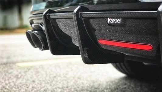 Audi S6 / A6 Avant / A6 S-Line (with s-line bumper, does not base model) C7.5 2016-2018 with Aftermarket Parts - Rear Diffuser Pre-preg Carbon Fiber from Karbel Carbon