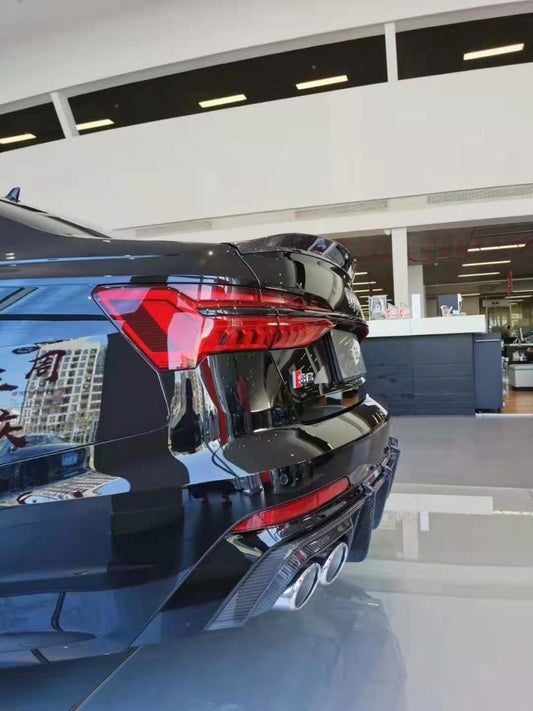 Audi S6 / A6 Avant / A6 S-line / A6 C8 2019 2020 2021 2022 2023 2024 with Aftermarket Parts - Rear Diffuser Pre-preg Carbon Fiber from Karbel Carbon