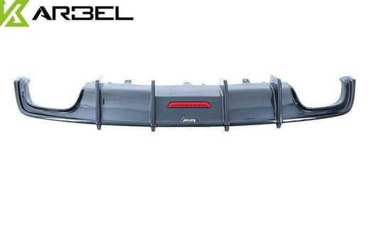 Audi S7 A7 S-line (with s-line bumper, does not base model) C7.5 2016-2018 with Aftermarket Parts - Rear Diffuser Pre-preg Carbon Fiber from Karbel Carbon