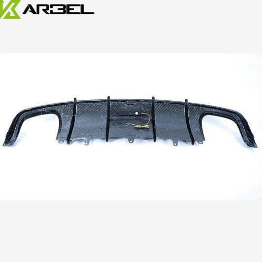 Audi S7 A7 S-line (with s-line bumper, does not base model) C7.5 2016-2018 with Aftermarket Parts - Rear Diffuser Pre-preg Carbon Fiber from Karbel Carbon