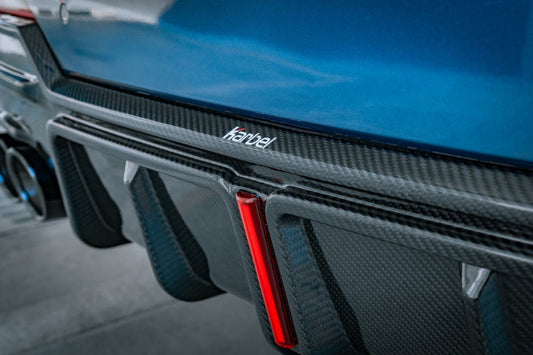 BMW 4 series 430i M440i G22 G23 2020-ON with Aftermarket Parts - Rear Diffuser & Canards Pre-preg Carbon Fiber from Karbel Carbon