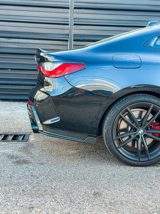 BMW 4 series 430i M440i G22 G23 2020-ON with Aftermarket Parts - Rear Diffuser & Canards Pre-preg Carbon Fiber from Karbel Carbon