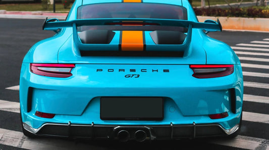 Porsche 911 991.2 GT3 2018 2019 with Aftermarket Parts - Rear Diffuser Pre-preg Carbon Fiber from Karbel Carbon