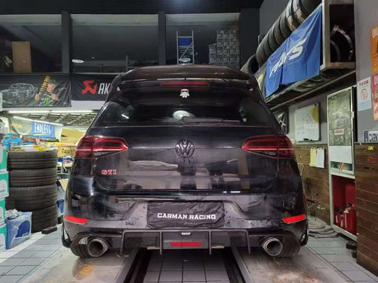 Volkswagen GTI MK7.5 2018 2019 2020 2021 with Aftermarket Parts - Rear Diffuser Pre-preg Carbon Fiber from Karbel Carbon