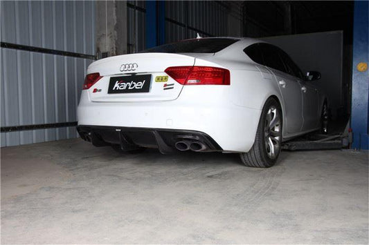 Audi S5 A5 S-line (with s-line bumper, does not base model) B8.5 2012-2016 with Aftermarket Parts - V1 Style Rear Diffuser Pre-preg Carbon Fiber from Karbel Carbon