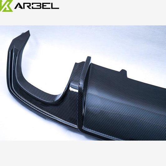 Audi S5 A5 S-line (with s-line bumper, does not base model) B8.5 2012-2016 with Aftermarket Parts - V1 Style Rear Diffuser Pre-preg Carbon Fiber from Karbel Carbon
