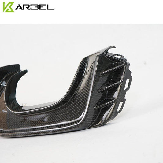 Audi S7 A7 (with s-line bumper) C8 2019-ON with Aftermarket Parts - V1 Style Rear Diffuser Pre-preg Carbon Fiber from Karbel Carbon