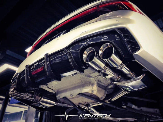 Audi S7 A7 (with s-line bumper) C8 2019-ON with Aftermarket Parts - V1 Style Rear Diffuser Pre-preg Carbon Fiber from Karbel Carbon