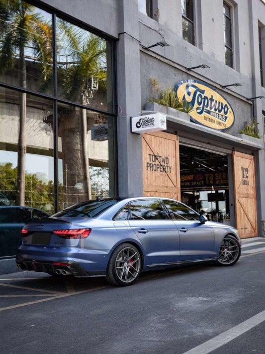 Audi S4 B9.5 2020-ON with Aftermarket Parts - Rear Diffuser & Canards V1 Style Pre-preg Carbon Fiber from Karbel Carbon