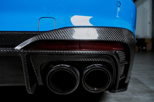 Audi S4 B9.5 2020-ON with Aftermarket Parts - Rear Diffuser & Canards V1 Style Pre-preg Carbon Fiber from Karbel Carbon