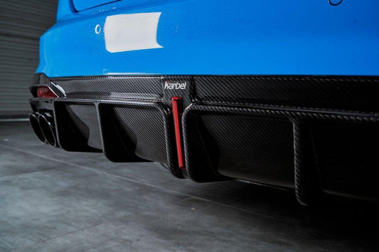 Audi S4 B9.5 2020-ON with Aftermarket Parts - Rear Diffuser & Canards V1 Style Pre-preg Carbon Fiber from Karbel Carbon