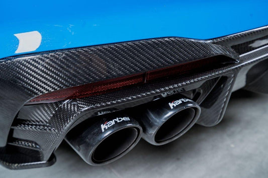 Audi S4 B9.5 2020-ON with Aftermarket Parts - Rear Diffuser & Canards V1 Style Pre-preg Carbon Fiber from Karbel Carbon
