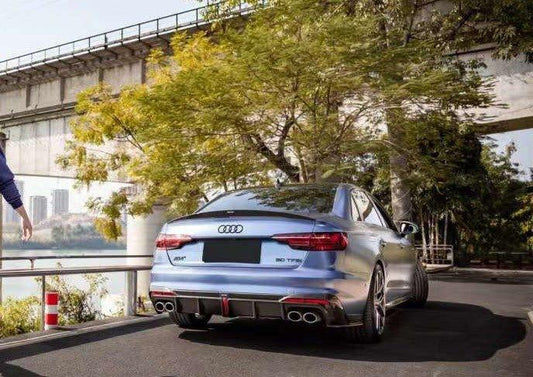 Audi S4 B9.5 2020-ON with Aftermarket Parts - Rear Diffuser & Canards V1 Style Pre-preg Carbon Fiber from Karbel Carbon