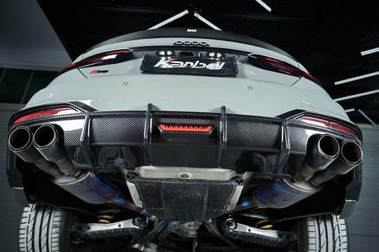 Audi S5 A5 (with s-line bumper, does not base model) B9.5 2020 2021 2022 2023 2024 with Aftermarket Parts - Rear Diffuser Pre-preg Carbon Fiber from Karbel Carbon