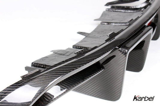 Audi S5 A5 S-line (with s-line bumper, does not base model) B8.5 2012-2016 with Aftermarket Parts - V2 Style Rear Diffuser Pre-preg Carbon Fiber from Karbel Carbon