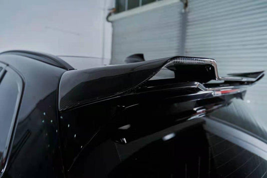 BMW X3M X3MC F97 Pre-LCI 2019-2021 & X3 G01 pre-LCI 2019 2020 2021 with Aftermarket Parts - Rear Roof Spoiler Pre-preg Carbon Fiber from Karbel Carbon