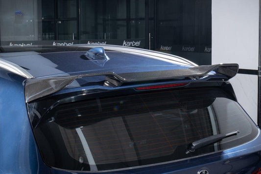 BMW X3M X3MC F97 Pre-LCI 2019-2021 & X3 G01 pre-LCI 2019 2020 2021 with Aftermarket Parts - Rear Roof Spoiler Pre-preg Carbon Fiber from Karbel Carbon