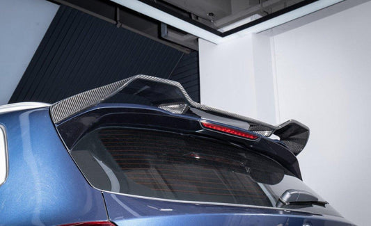 BMW X3M X3MC F97 Pre-LCI 2019-2021 & X3 G01 pre-LCI 2019 2020 2021 with Aftermarket Parts - Rear Roof Spoiler Pre-preg Carbon Fiber from Karbel Carbon
