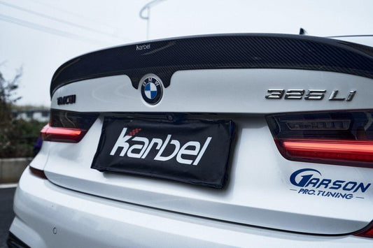 BMW M3 G80 2021-ON & 3 Series 330i M340i G20 (Fits Both Pre-LCI & LCI) 2019-ON with Aftermarket Parts - V1 Style Rear Spoiler Carbon Fiber from Karbel Carbon