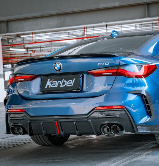 BMW 4 series 430i M440i G22 G23 2020-ON & M4 / M4C / M4CS G82 2021-ON with Aftermarket Parts - Rear Spoiler Pre-preg Carbon Fiber from Karbel Carbon
