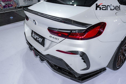 BMW 8 Series M850 840 G16 2018 2019 2020 2021 2022 2023 2024 with Aftermarket Parts - Rear Spoiler Pre-preg Carbon Fiber from Karbel Carbon