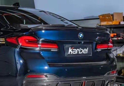BMW 5 Series M550 540 530 G30 LCI (fits both Pre-LCI & LCI) 2017-ON & M5 / M5C / M5CS F90 (fits both Pre-LCI & LCI) 2018 2019 2020 2021 2022 2023 2024 with Aftermarket Parts - Rear Spoiler Pre-preg Carbon Fiber from Karbel Carbon