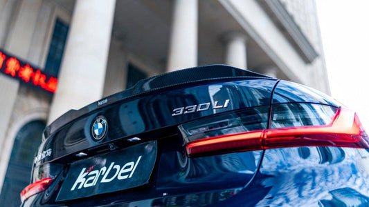 BMW M3 G80 2021-ON & 3 Series 330i M340i G20 (Fits Both Pre-LCI & LCI) 2019-ON with Aftermarket Parts - V2 Style Rear Spoiler Carbon Fiber from Karbel Carbon