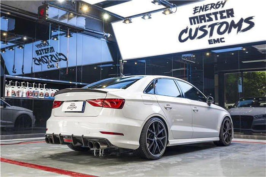 Audi RS3 S3 A3 8V/8V.5 2014 2015 2016 2017 2018 2019 2020 with Aftermarket Parts - Rear Spoiler Pre-preg Carbon Fiber from Karbel Carbon