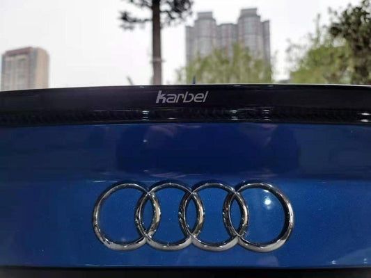 Audi RS3 S3 A3 8V/8V.5 2014 2015 2016 2017 2018 2019 2020 with Aftermarket Parts - Rear Spoiler Pre-preg Carbon Fiber from Karbel Carbon