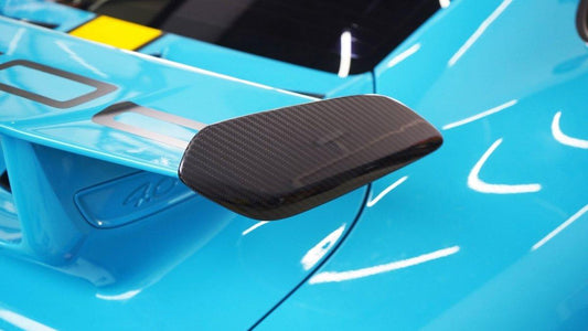Porsche 911 991.2 GT3 2018-2019 with Aftermarket Parts - Rear Wing Side Blades Pre-preg Carbon Fiber from Karbel Carbon