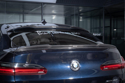BMW X4M X4MC F98 (Fits Both Pre-LCI & LCI) 2019-ON & X4 G02 (Fits Both Pre-LCI & LCI) 2019-ON with Aftermarket Parts - Rear Spoiler Pre-preg Carbon Fiber from Karbel Carbon