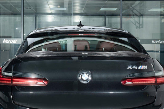BMW X4M X4MC F98 (Fits Both Pre-LCI & LCI) 2019-ON & X4 G02 (Fits Both Pre-LCI & LCI) 2019-ON with Aftermarket Parts - Rear Spoiler Pre-preg Carbon Fiber from Karbel Carbon