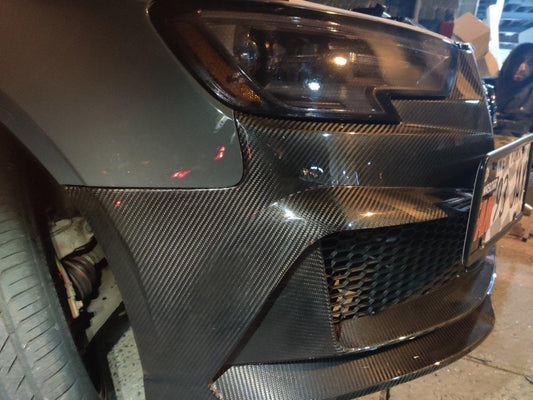 Audi S3 A3 8V.5 2017 2018 2019 2020 with Aftermarket Parts - Front Bumper Pre-preg Carbon Fiber from Karbel Carbon